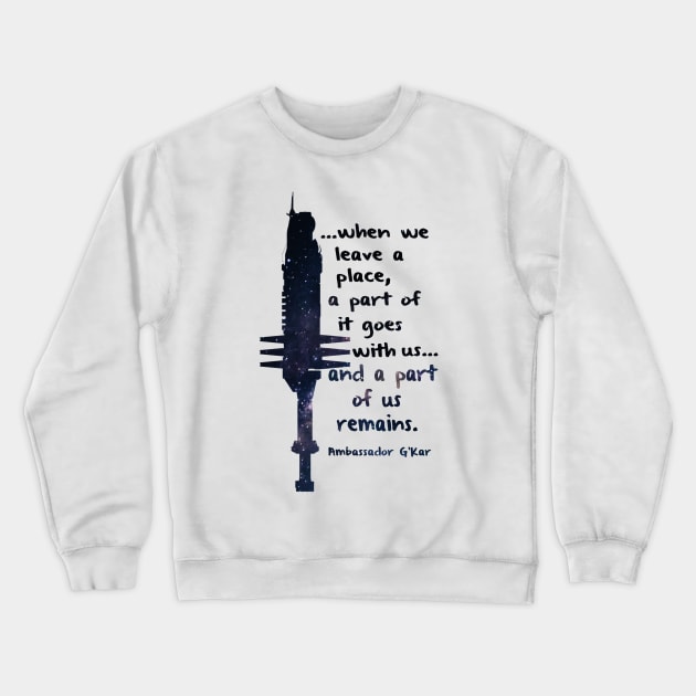 When we leave a place Crewneck Sweatshirt by NatLeBrunDesigns